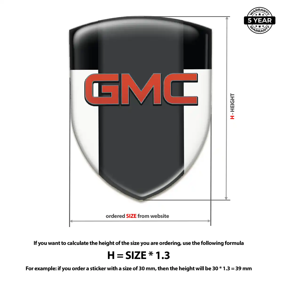 GMC Sticker Elite Finish