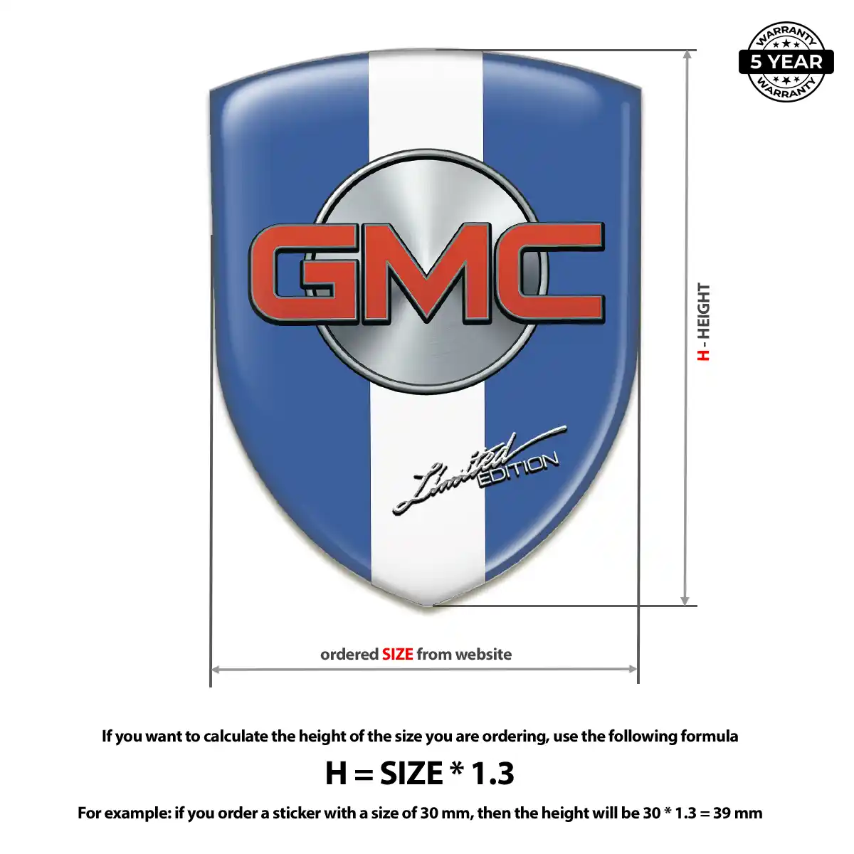 GMC Sticker Interior Luxe