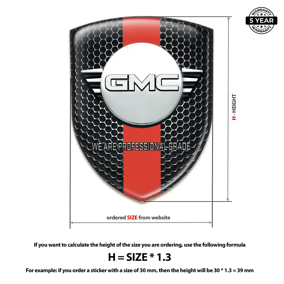 GMC Sticker Premium Dome