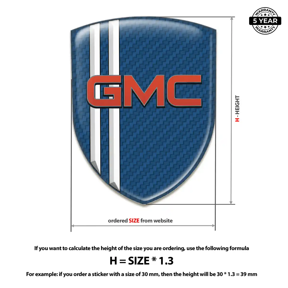 GMC Sticker Sleek Style