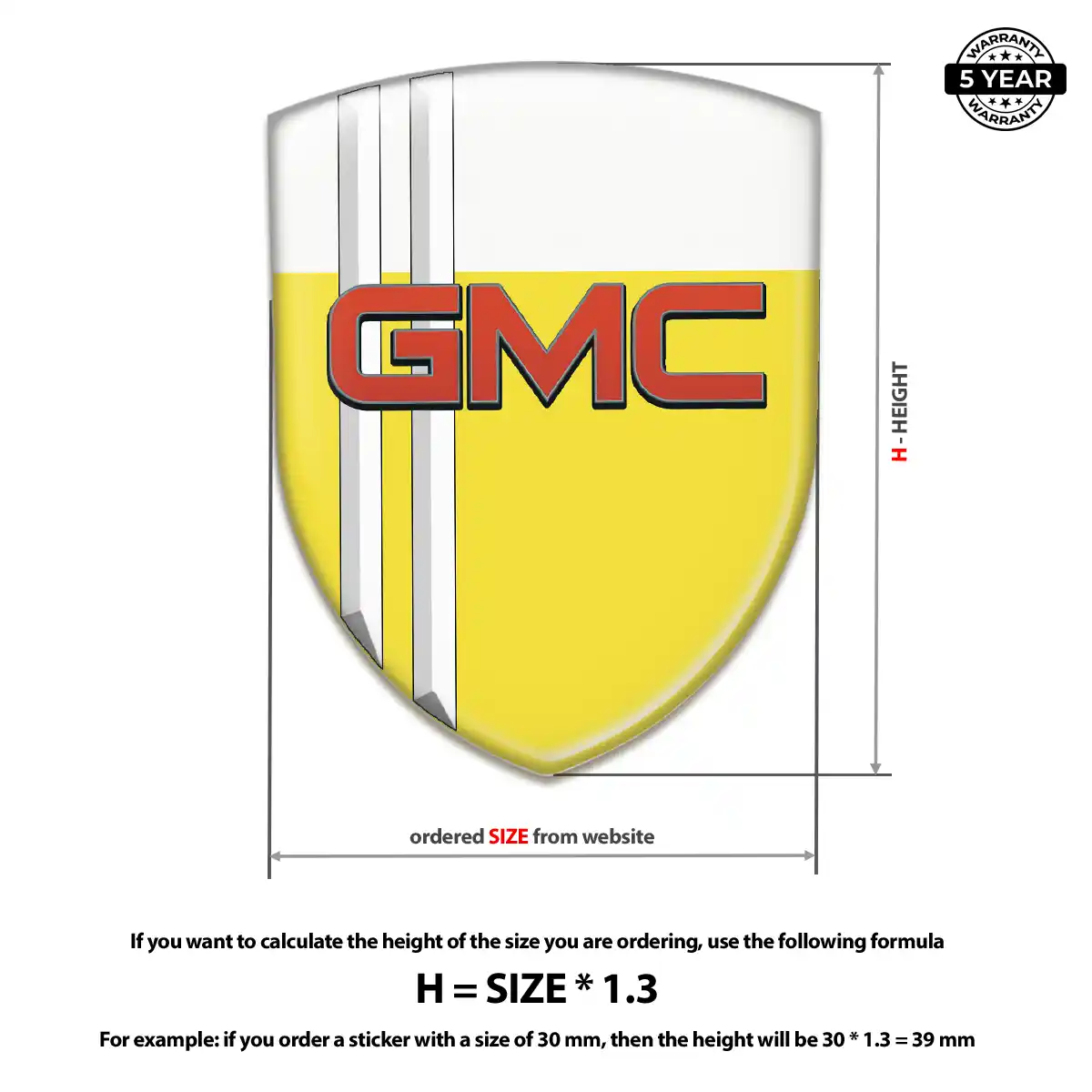 GMC Vehicle Logo Sticker Deluxe Edition