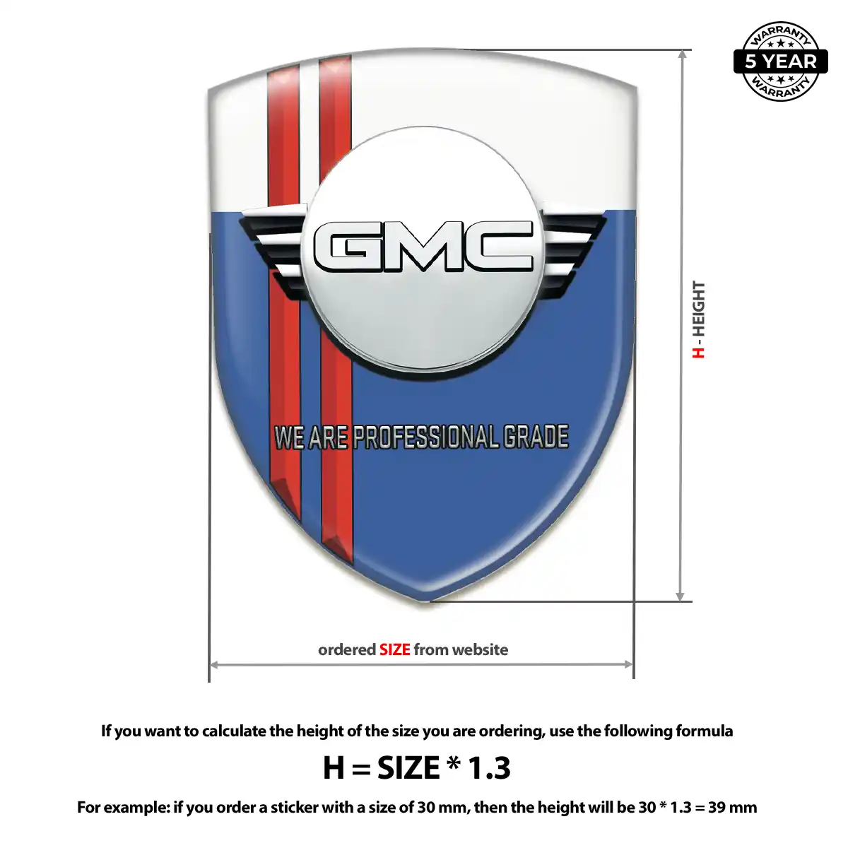 GMC Vehicle Logo Sticker Noble Edition
