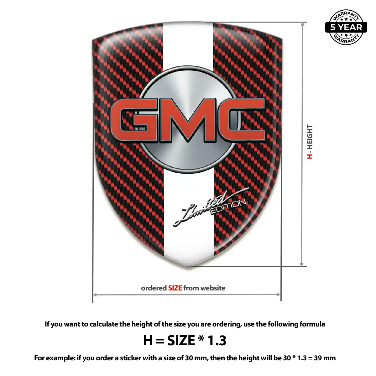 GMC Vehicle Logo Sticker Opulent Line