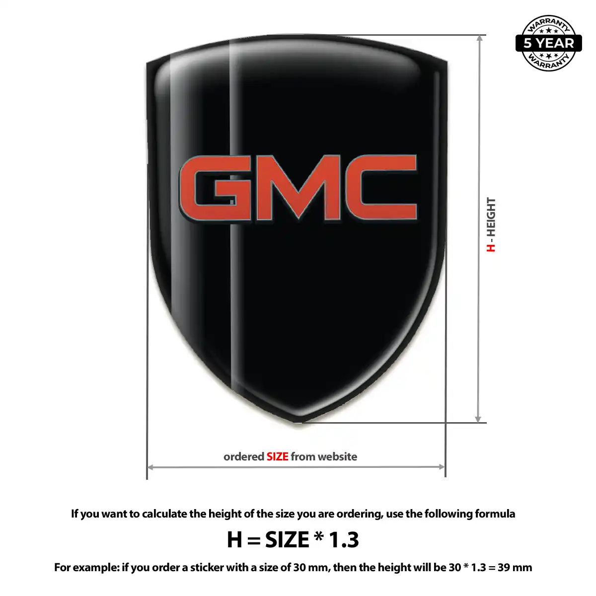 GMC Vehicle Logo Sticker Prestige Line