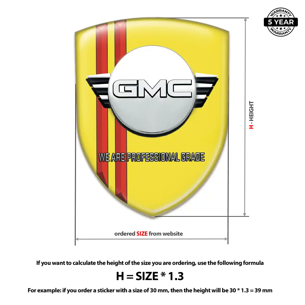 GMC Vehicle Logo Sticker Refined Design