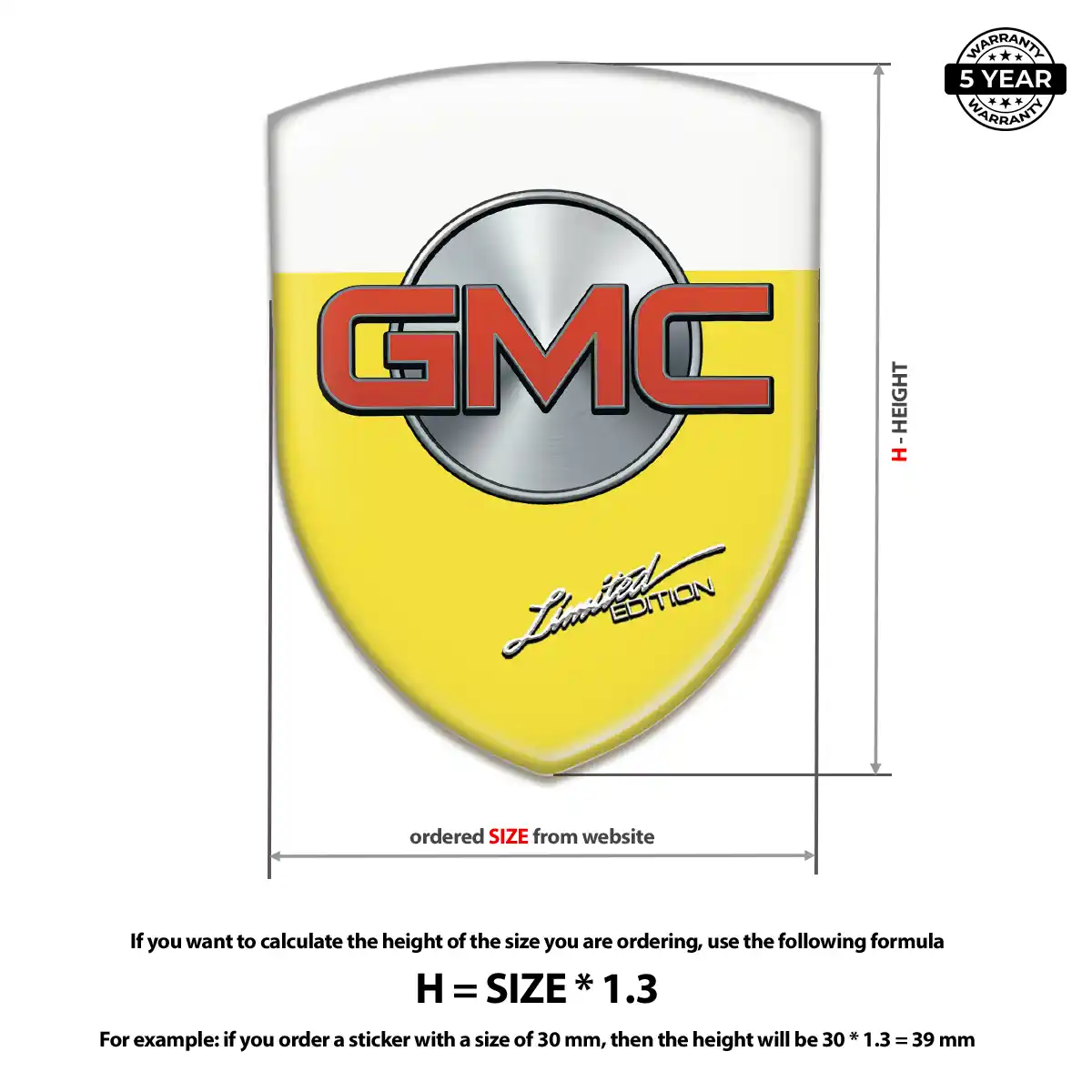 GMC Vehicle Logo Sticker Superior Craft
