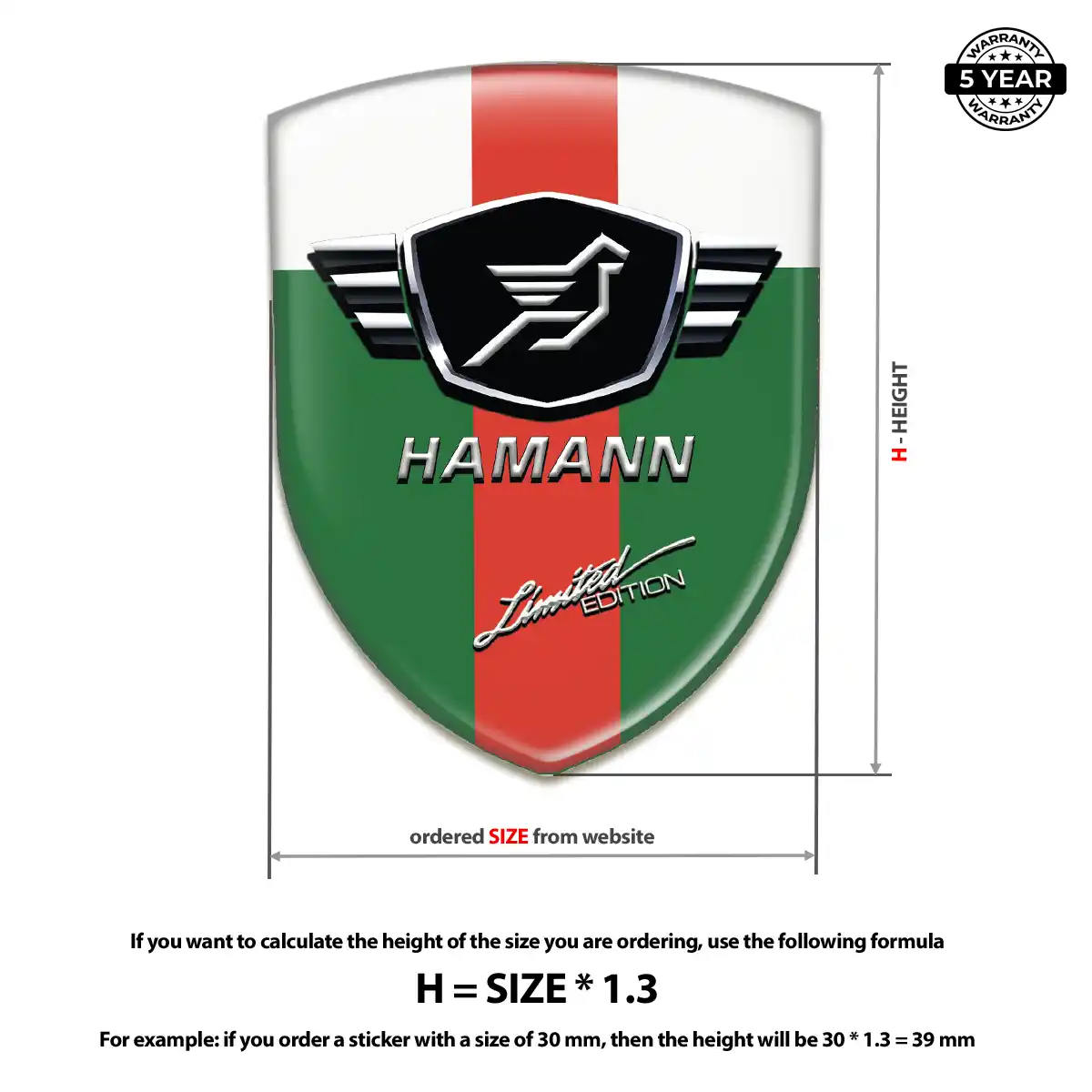 Hamman 3D Badge Sticker Opulent Line