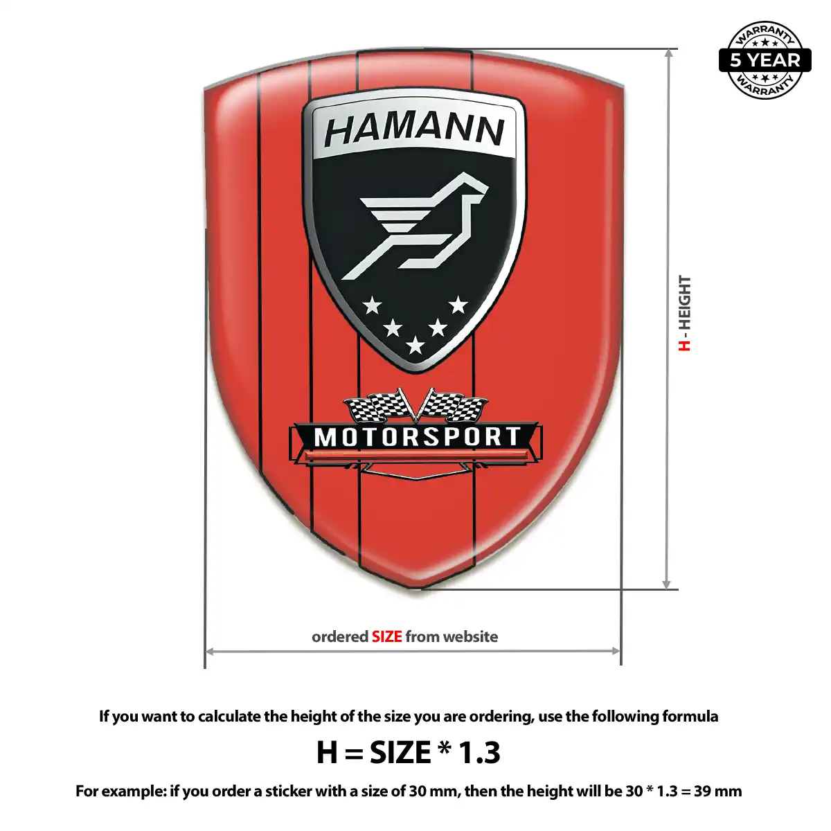 Hamman 3D Badge Sticker Outer Style