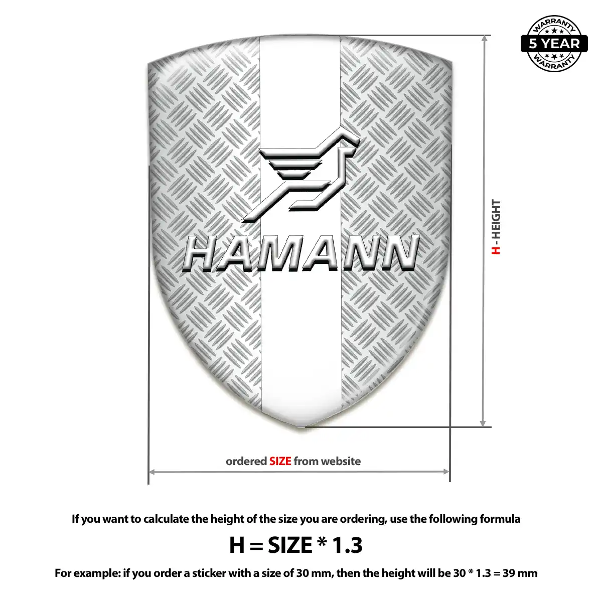 Hamman 3D Badge Sticker Performance Style