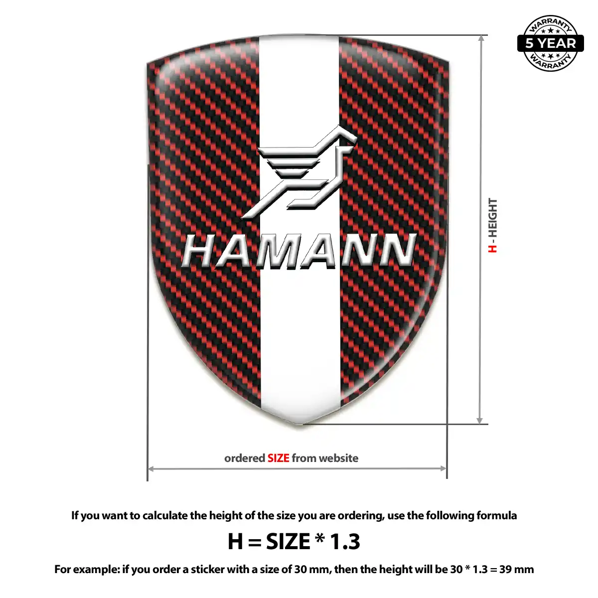 Hamman 3D Badge Sticker Premium Dome