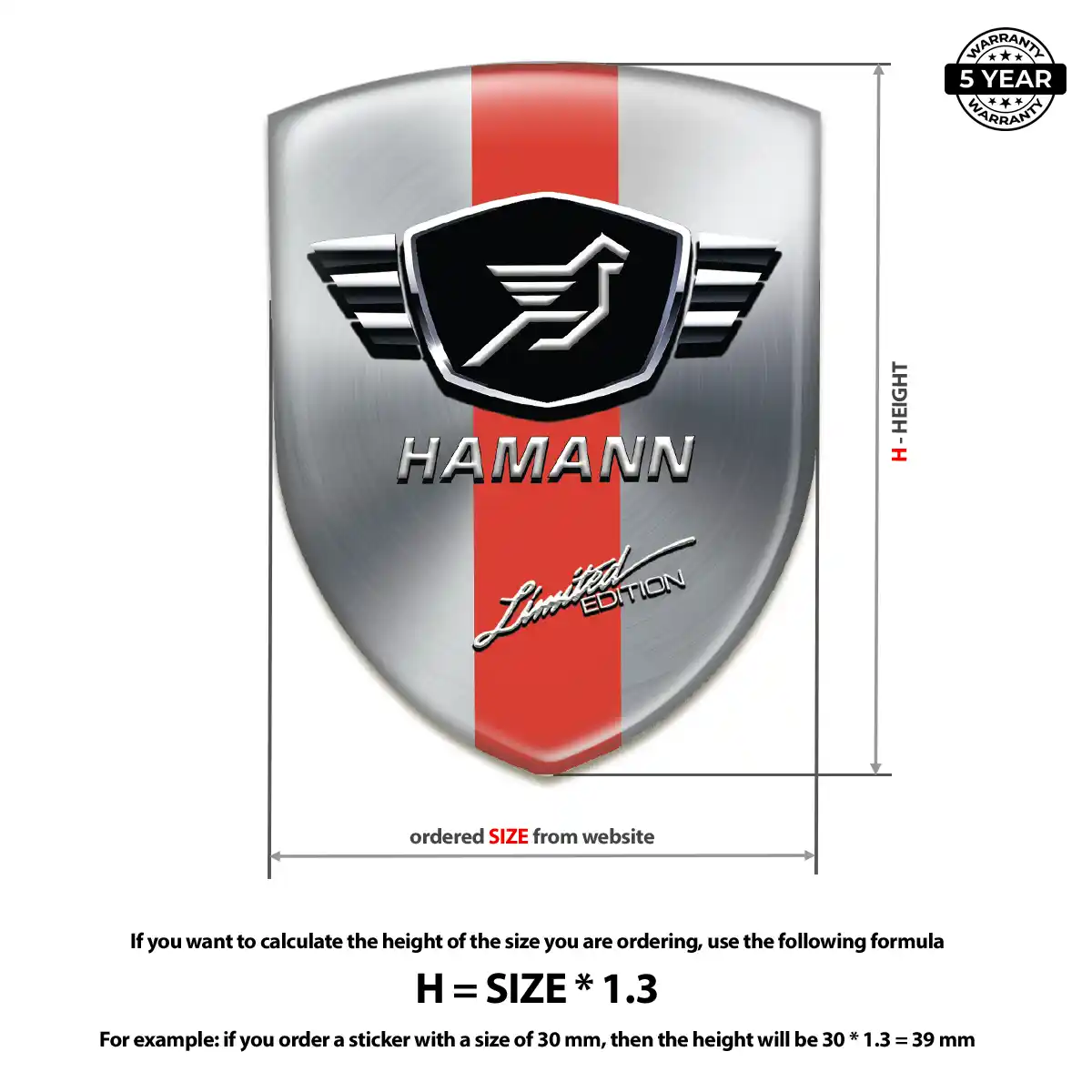 Hamman 3D Badge Sticker Signature Grade