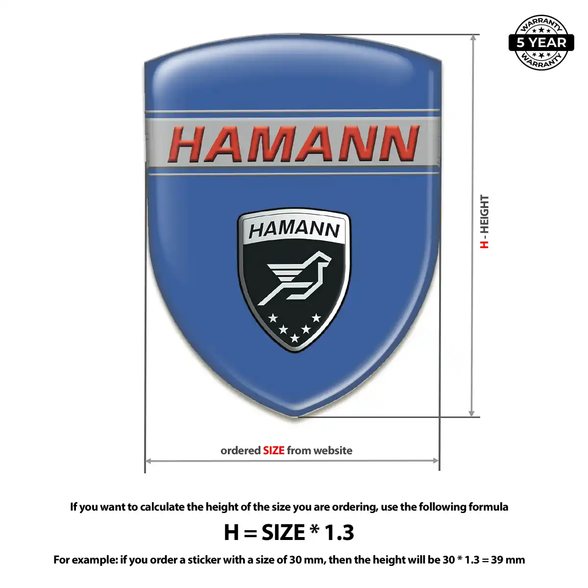 Hamman 3D Domed Sticker Elite Edition