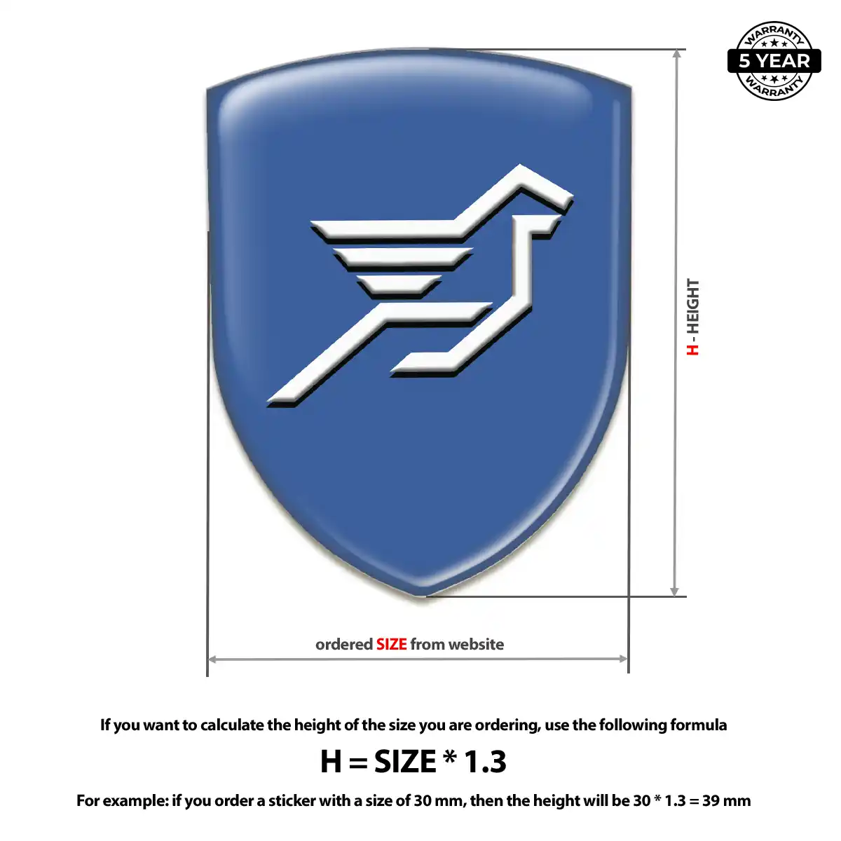 Hamman 3D Domed Sticker Elite Finish