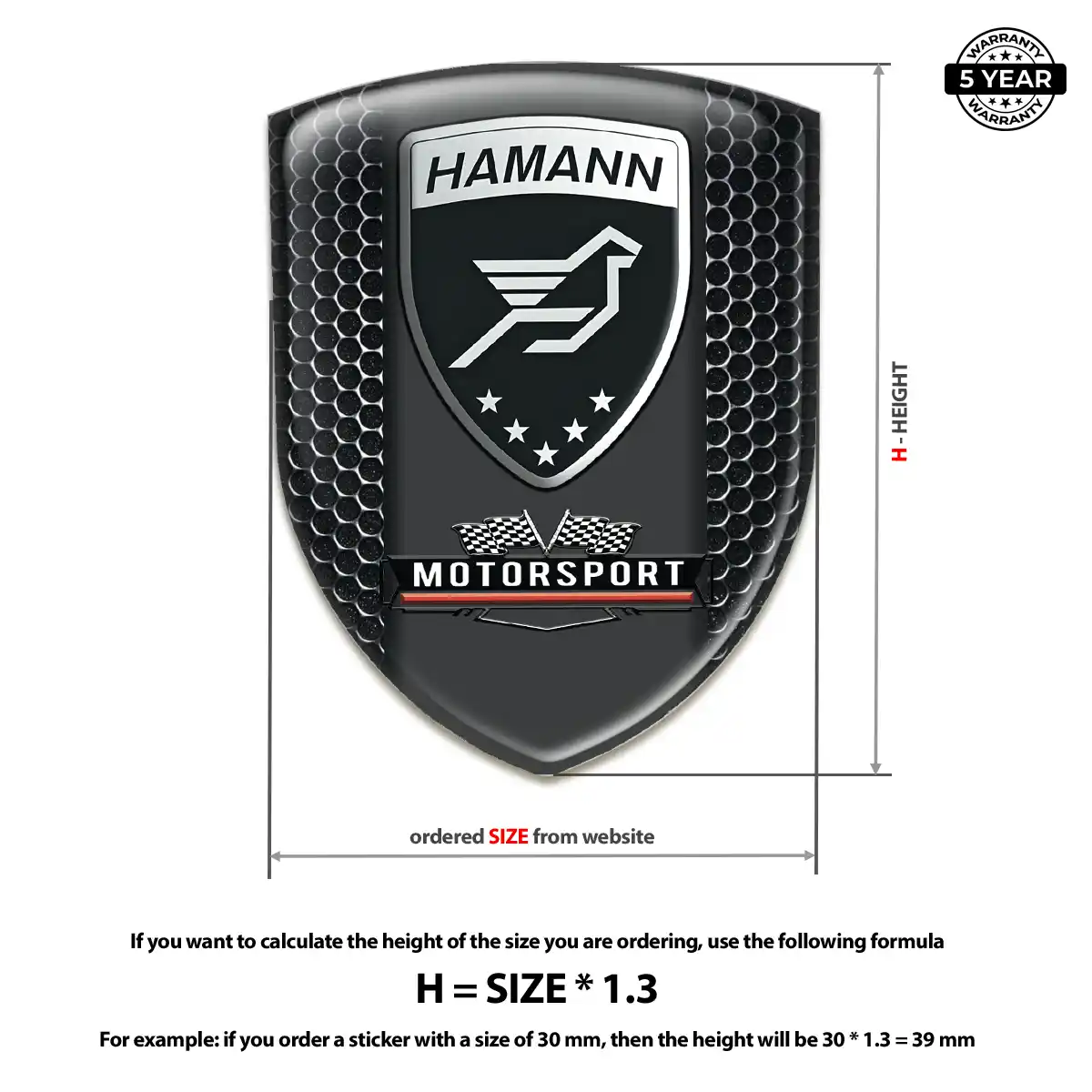 Hamman 3D Domed Sticker Noble Edition