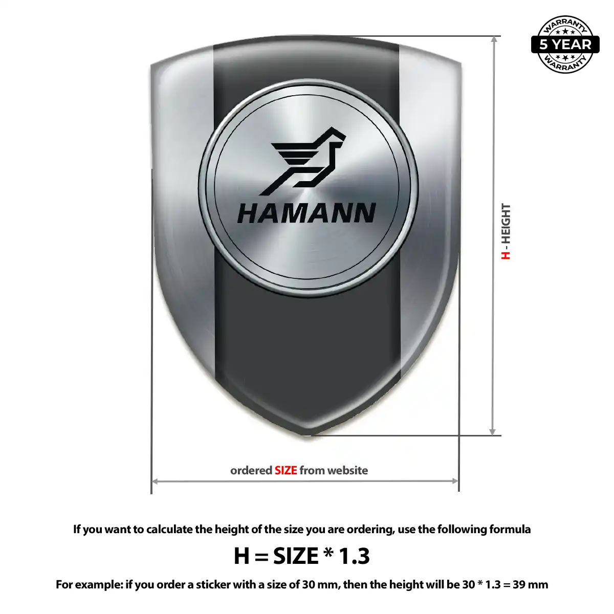 Hamman 3D Domed Sticker Prime Quality