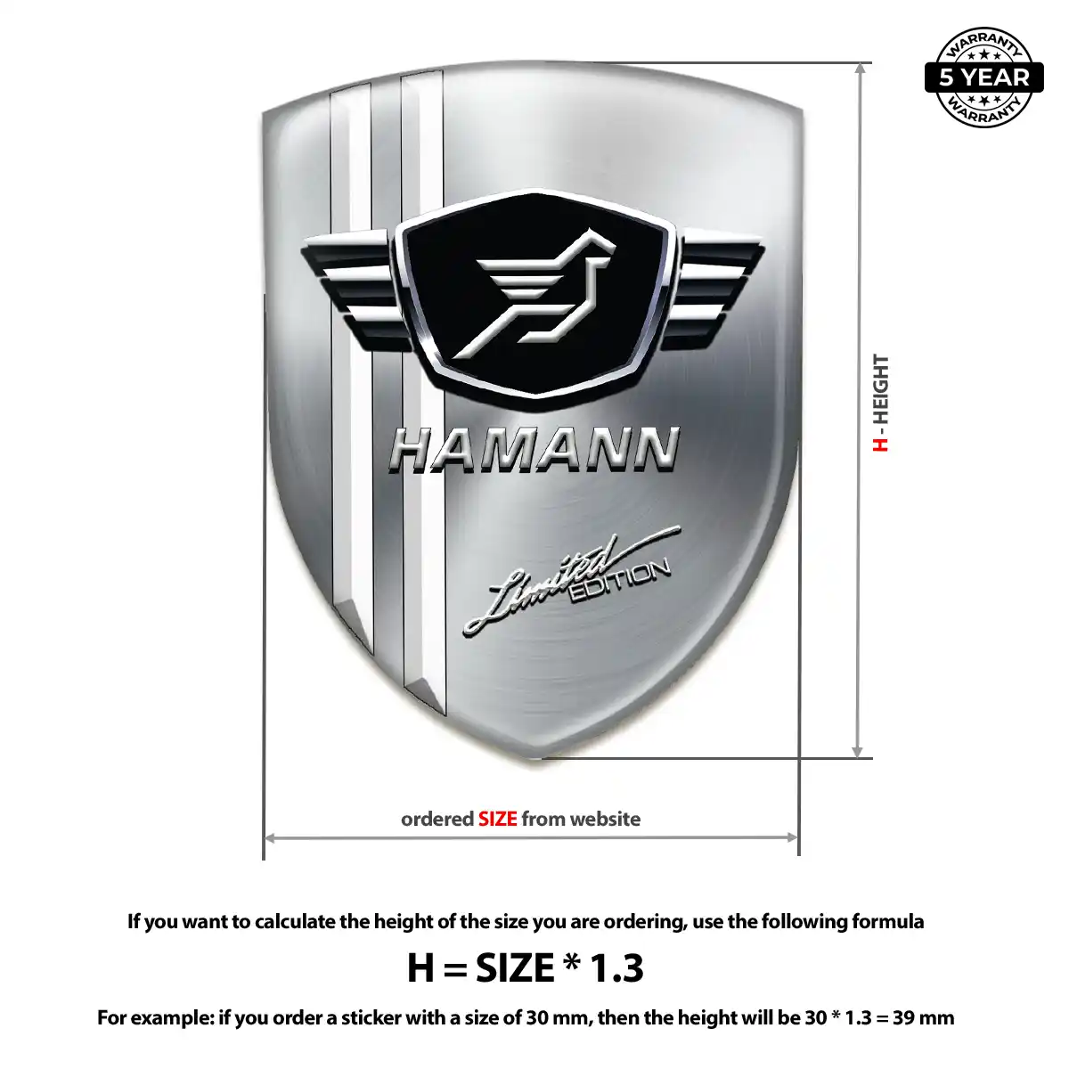 Hamman 3D Domed Sticker Signature Grade