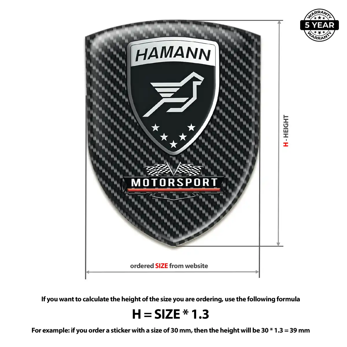 Hamman 3D Domed Sticker Superior Craft