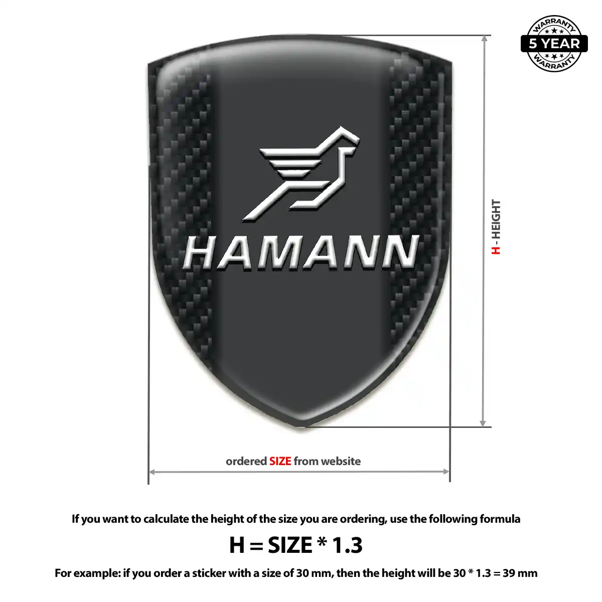 Hamman 3D Emblem Sticker Deluxe Edition