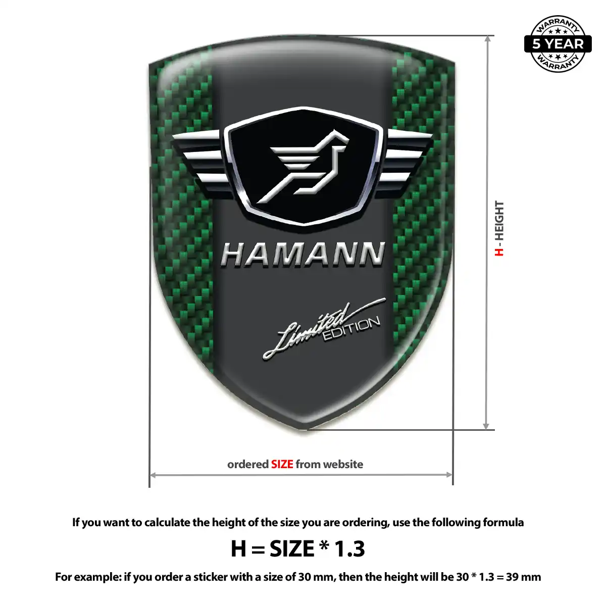 Hamman 3D Emblem Sticker Noble Edition