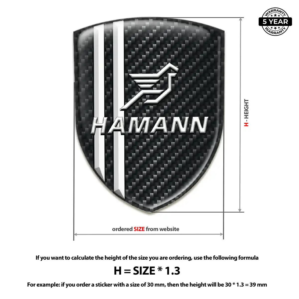 Hamman 3D Emblem Sticker Street Tuning