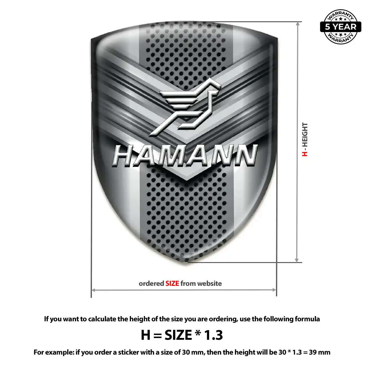 Hamman 3D Gel Sticker Exterior Luxe