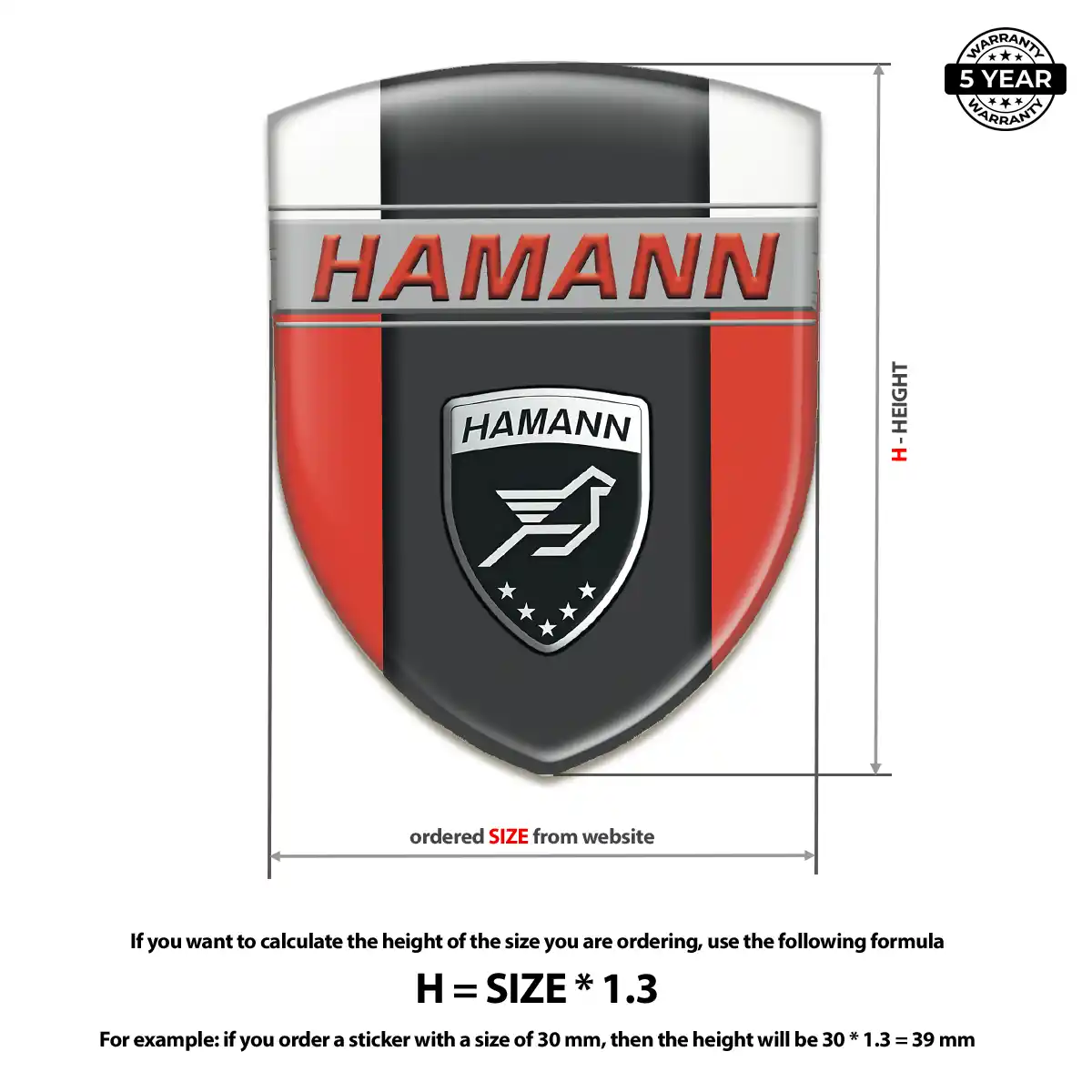 Hamman 3D Gel Sticker Interior Elegance