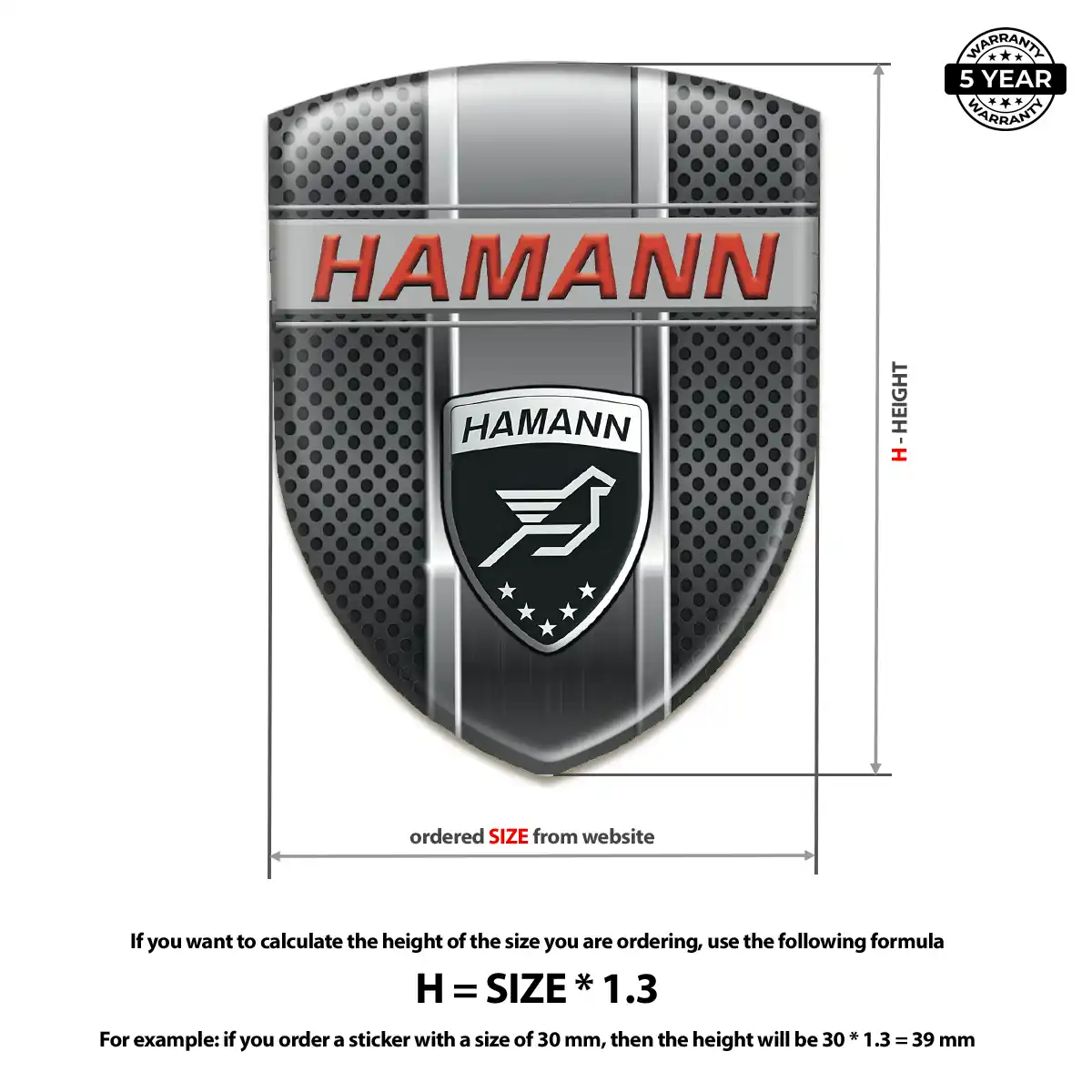 Hamman 3D Gel Sticker Performance Style