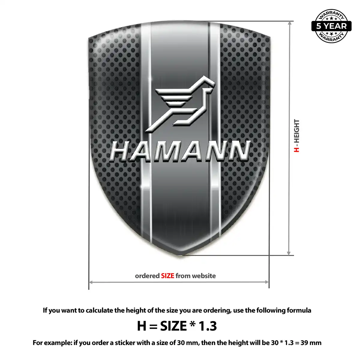 Hamman 3D Gel Sticker Premium Dome