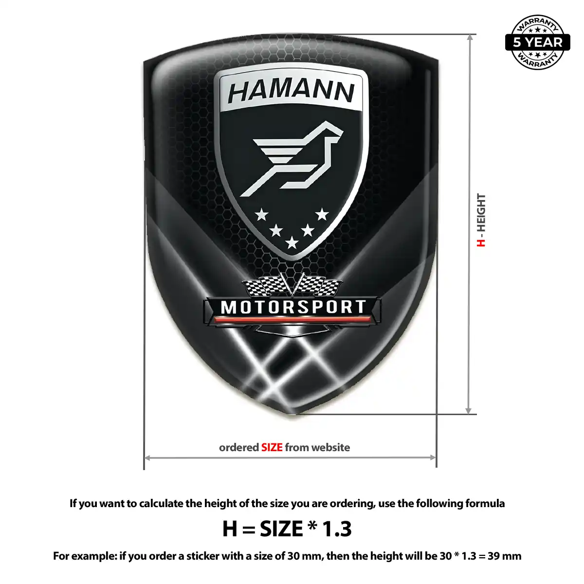 Hamman 3D Gel Sticker Refined Design