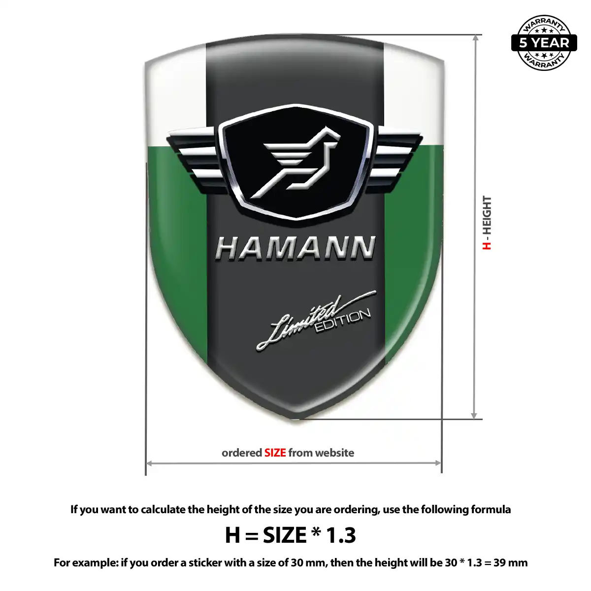 Hamman 3D Logo Sticker Auto Tuning