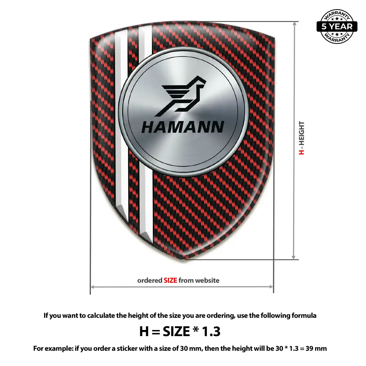Hamman 3D Logo Sticker Cabin Style