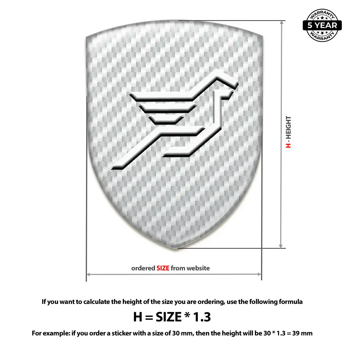 Hamman 3D Logo Sticker Interior Luxe