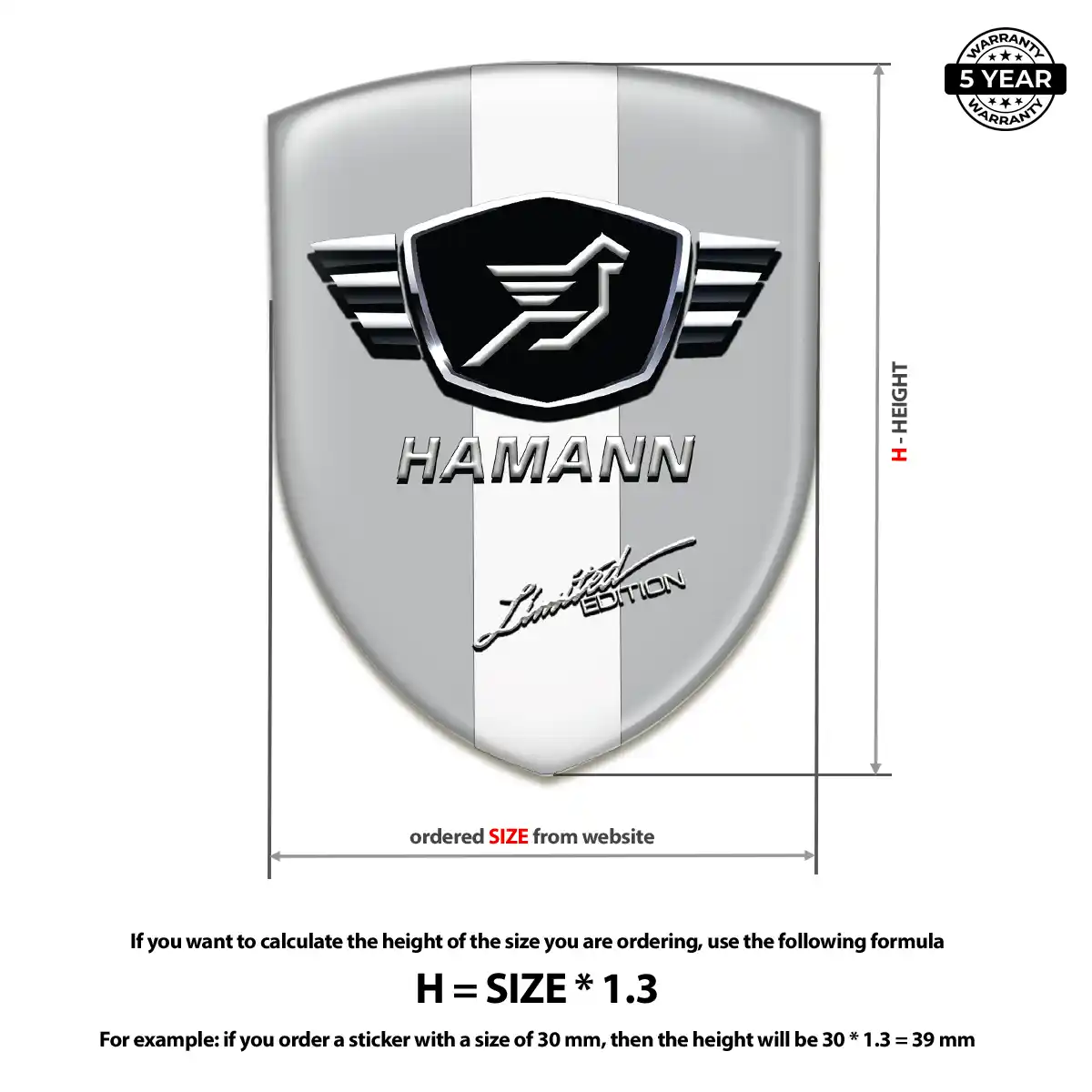 Hamman 3D Logo Sticker Noble Edition