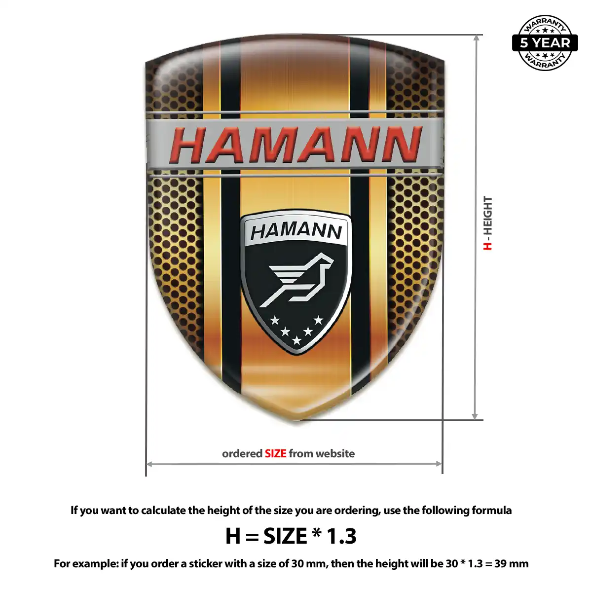 Hamman 3D Logo Sticker Opulent Line