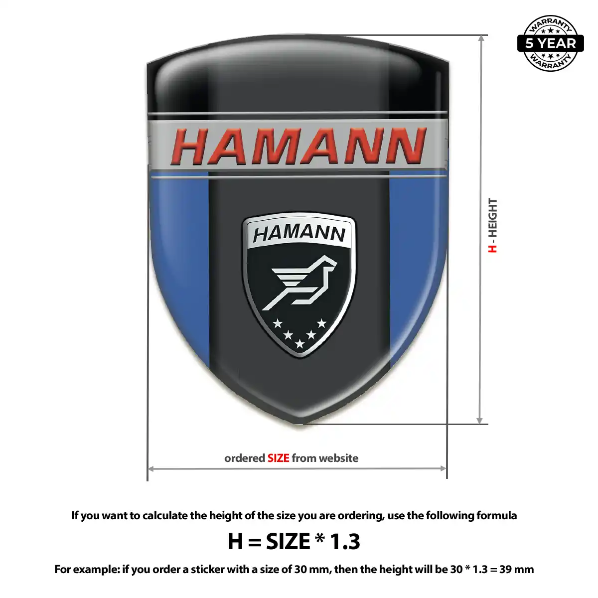 Hamman 3D Logo Sticker Prestige Line