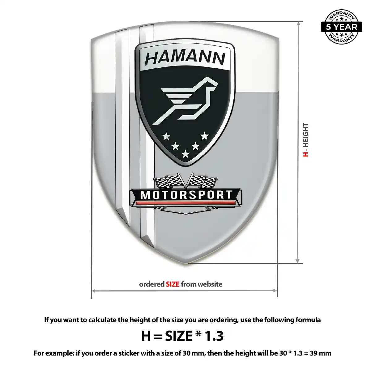 Hamman 3D Logo Sticker Refined Design
