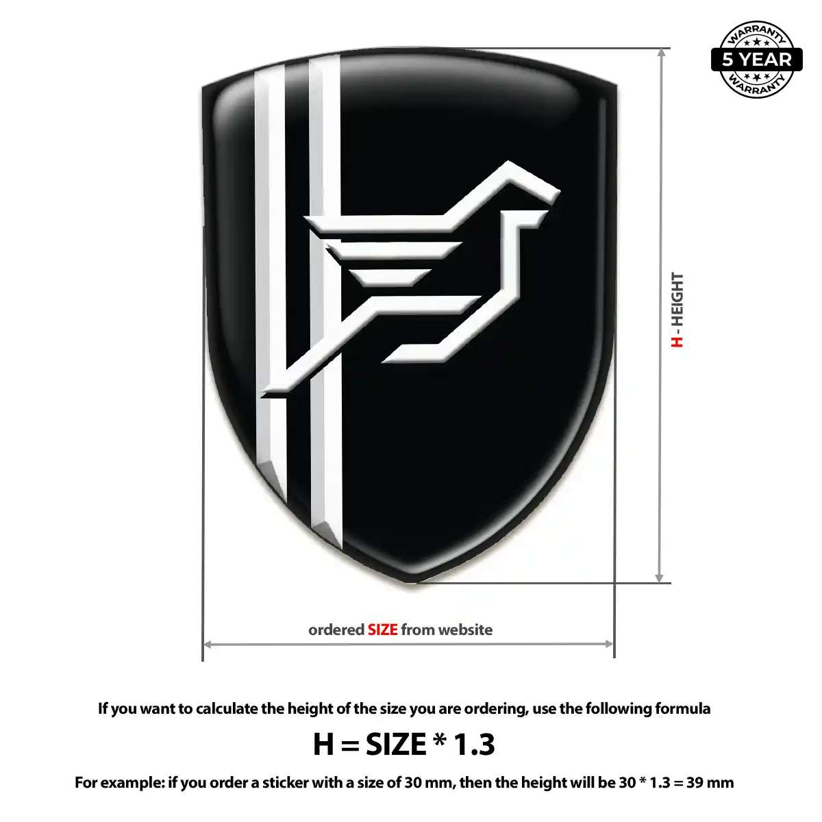 Hamman 3D Logo Sticker Sleek Style