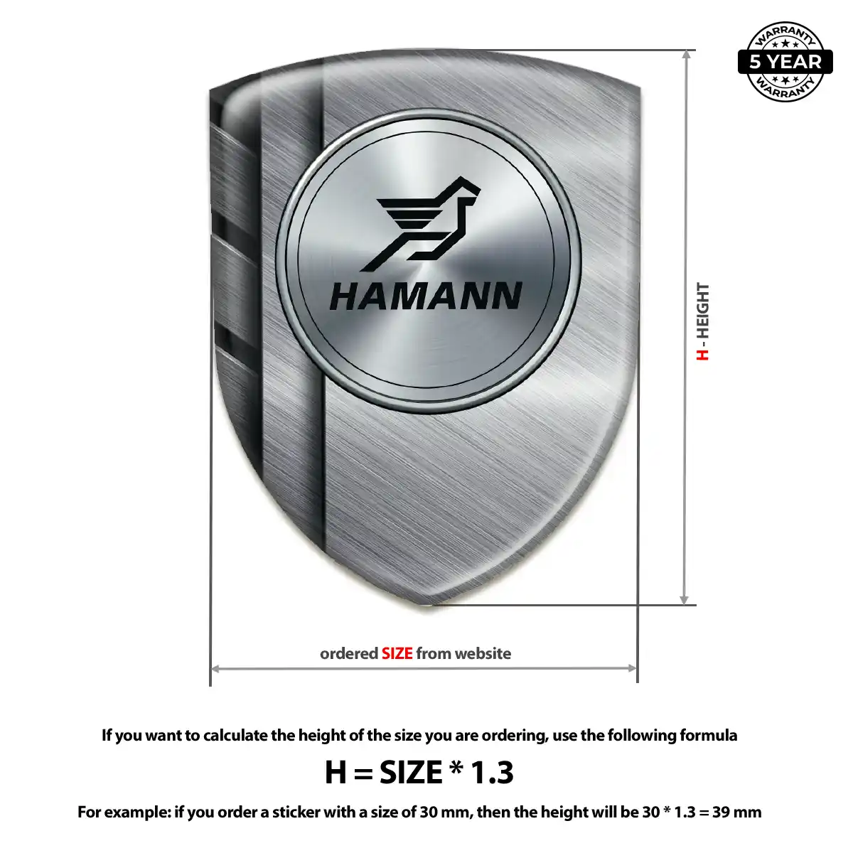 Hamman 3D Logo Sticker Sport Tuning