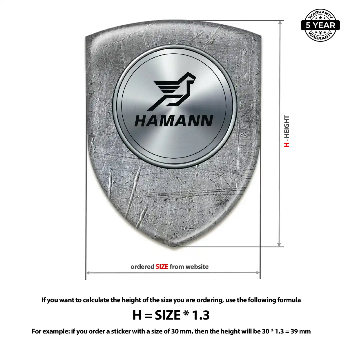 Hamman 3D Logo Sticker Street Tuning
