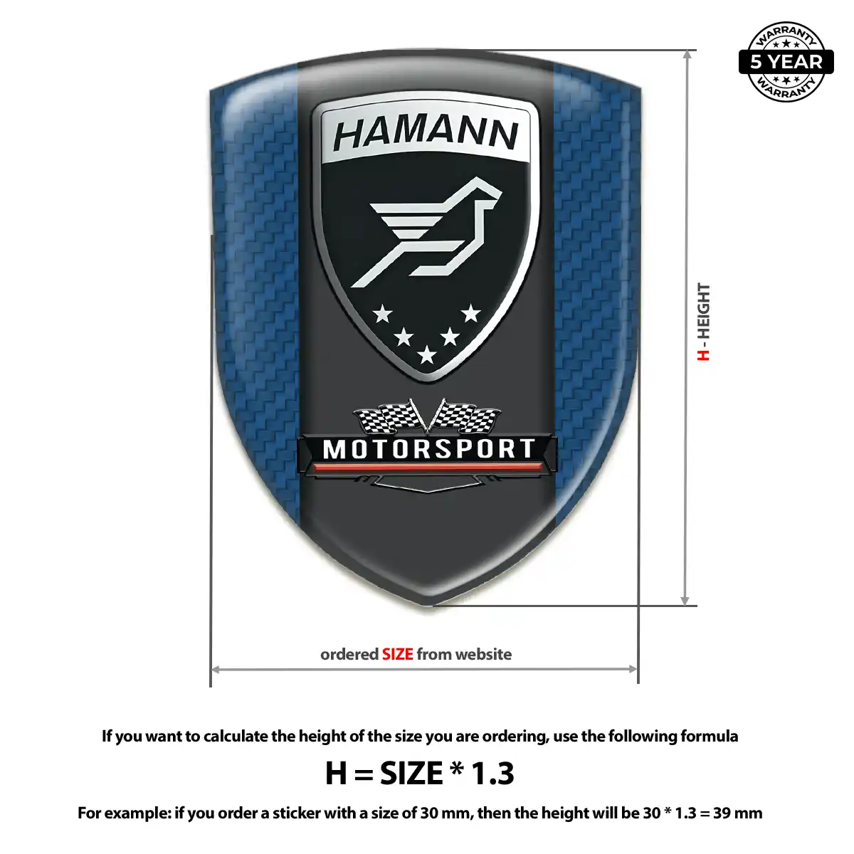 Hamman 3D Logo Sticker Superior Craft