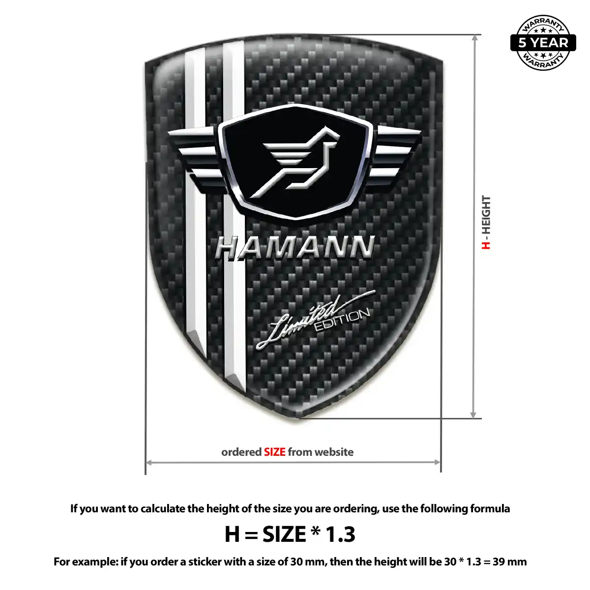 Hamman 3D Resin Sticker Auto Tuning