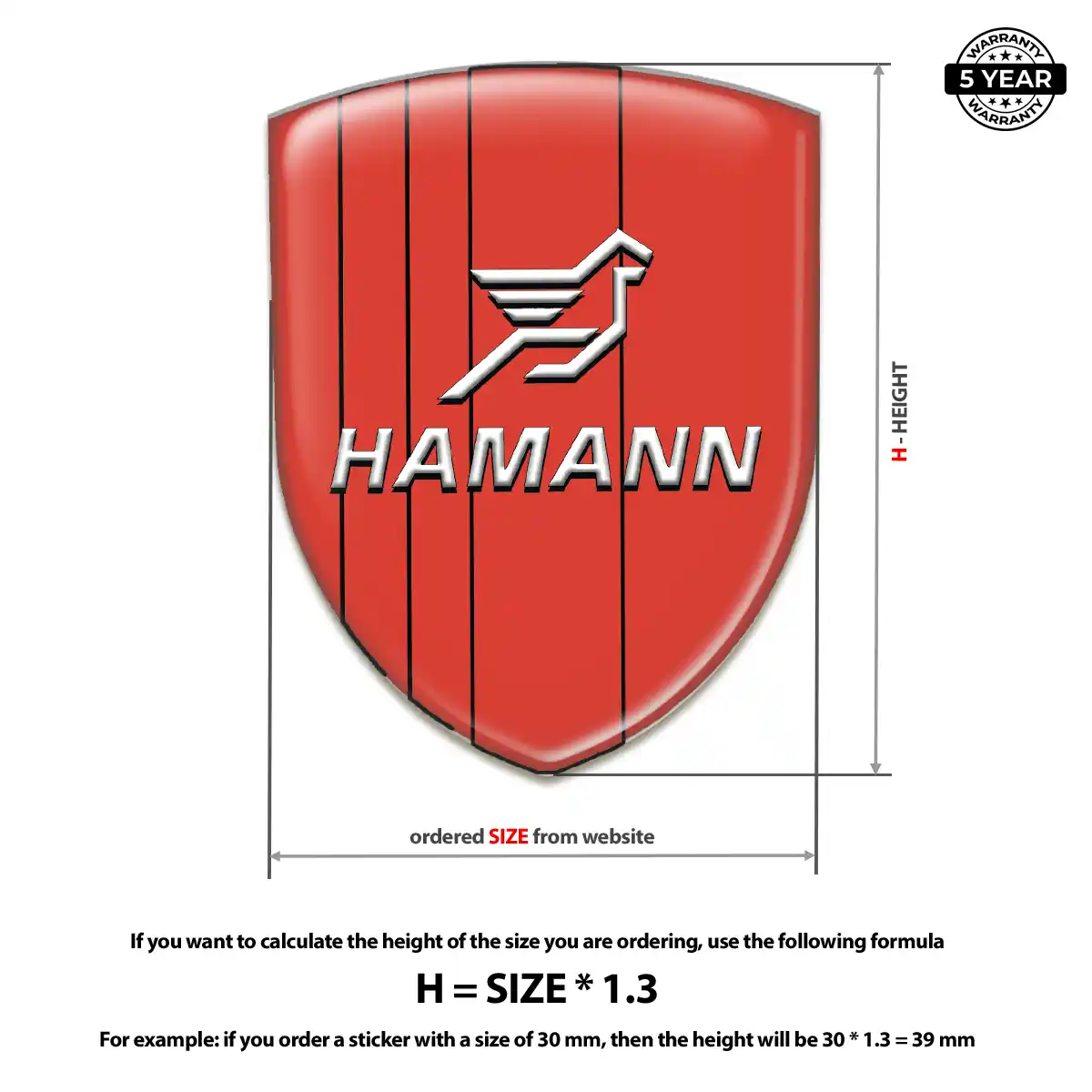 Hamman 3D Resin Sticker Cabin Style