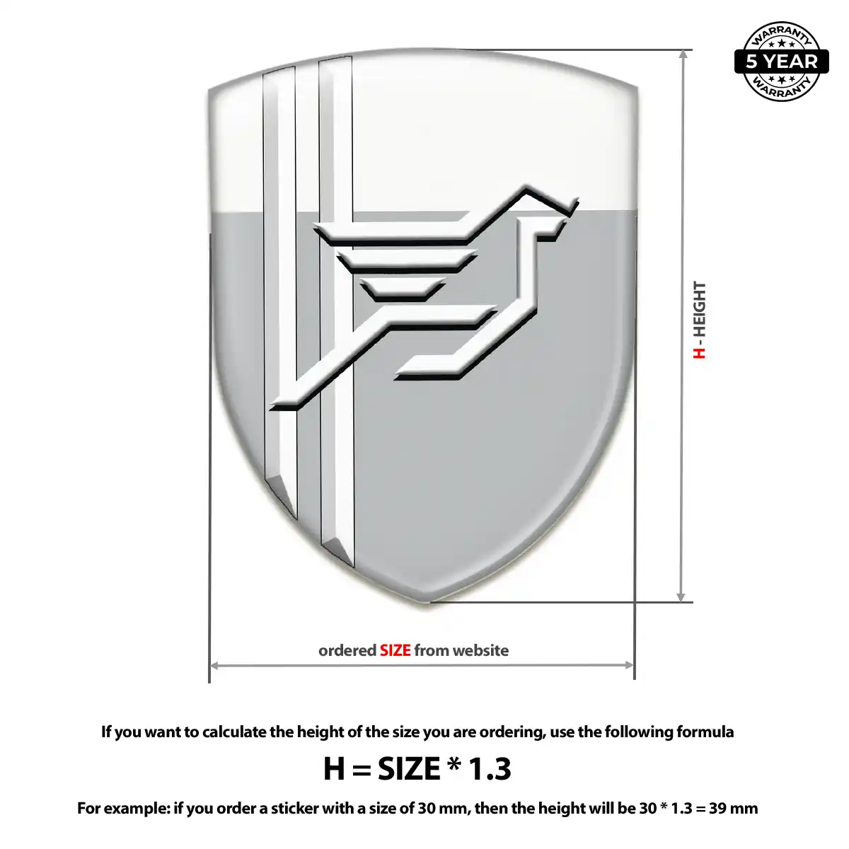 Hamman 3D Resin Sticker Exterior Luxe