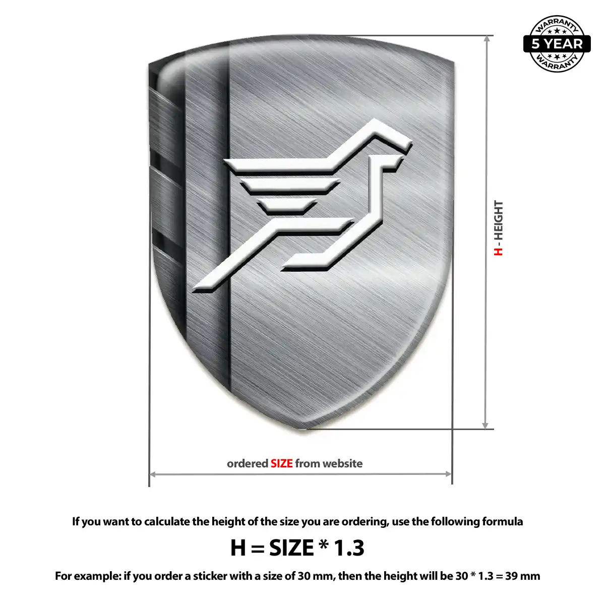 Hamman 3D Resin Sticker Interior Elegance