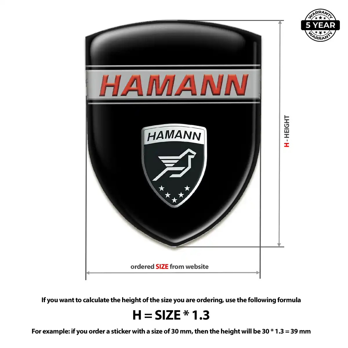 Hamman 3D Resin Sticker Outer Style