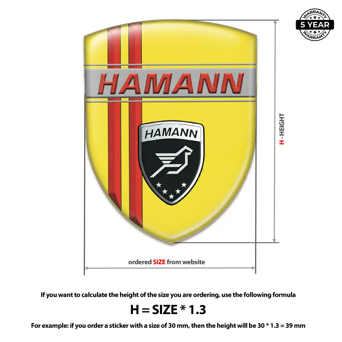 Hamman 3D Resin Sticker Prestige Line