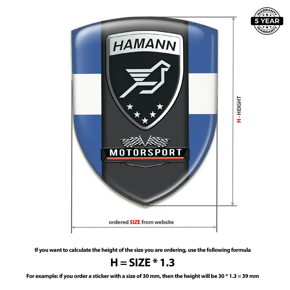 Hamman 3D Resin Sticker Prime Quality