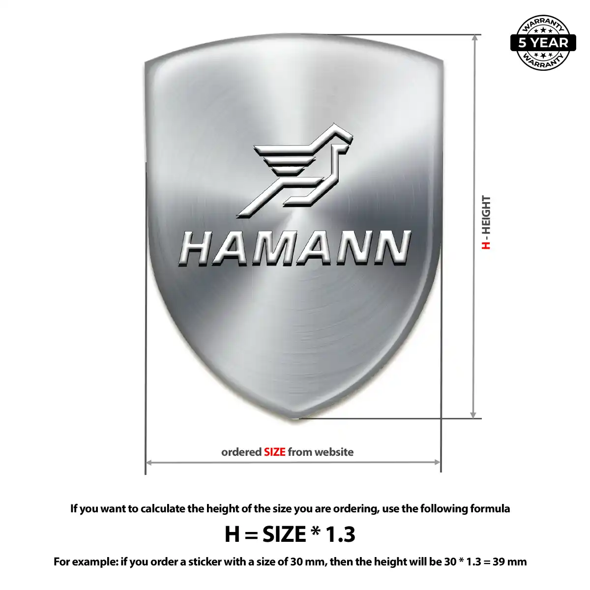 Hamman 3D Resin Sticker Resin Luxe