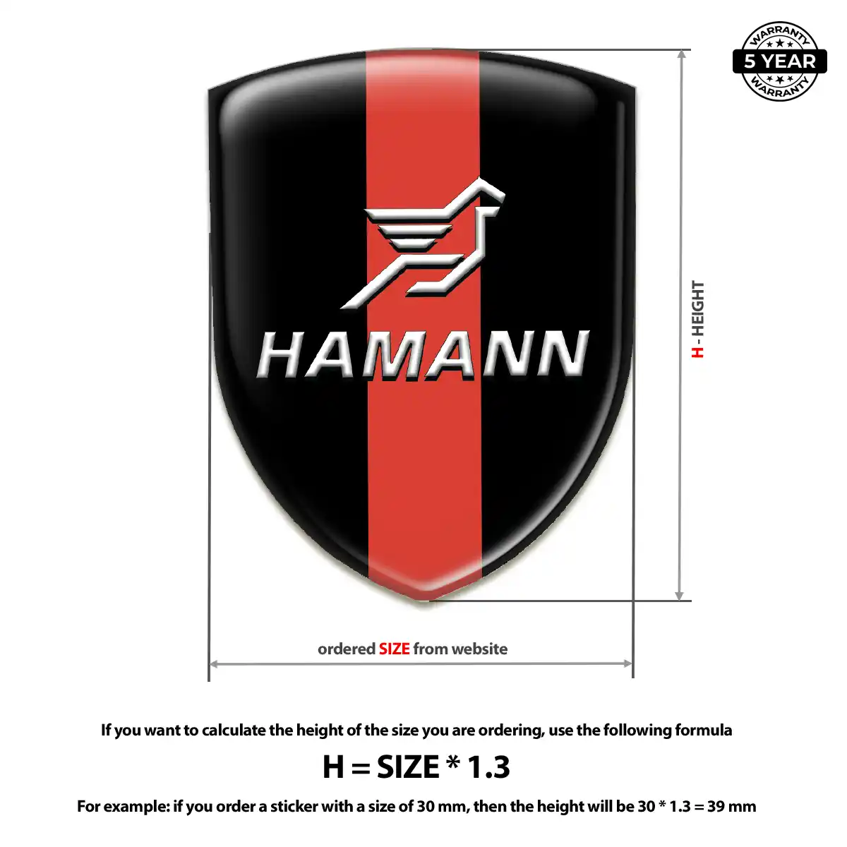 Hamman 3D Resin Sticker Signature Grade