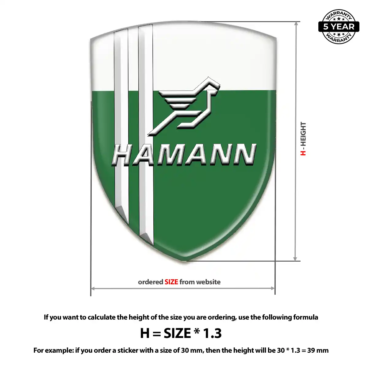 Hamman 3D Resin Sticker Sleek Style